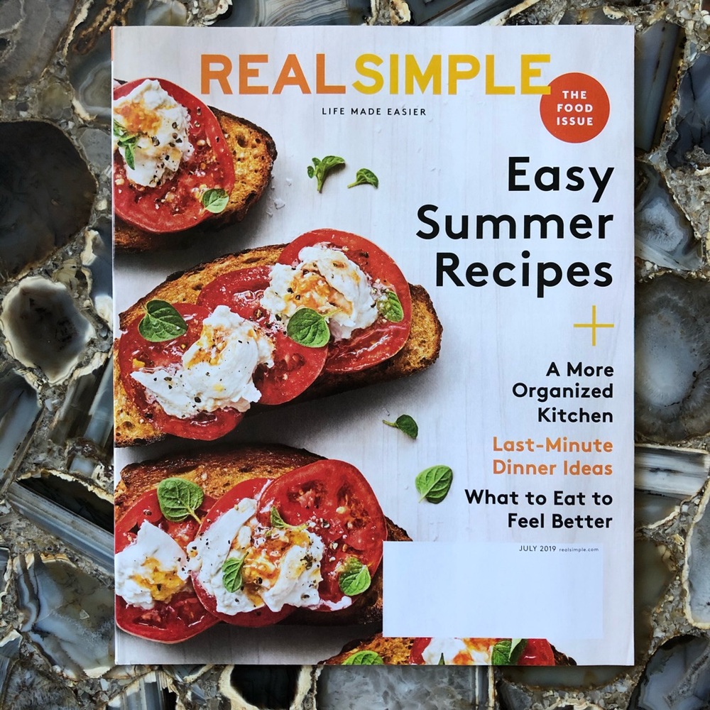 4️⃣/$12 July 2019 Real Simple Magazine